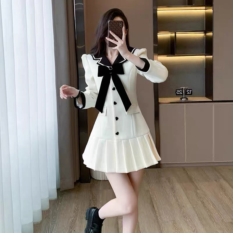 2023 new women's autumn French white dress for small people, a complet – Lee Nhi Boutique 2023 new women's autumn French white dress for small people, a complet – Lee Nhi Boutique