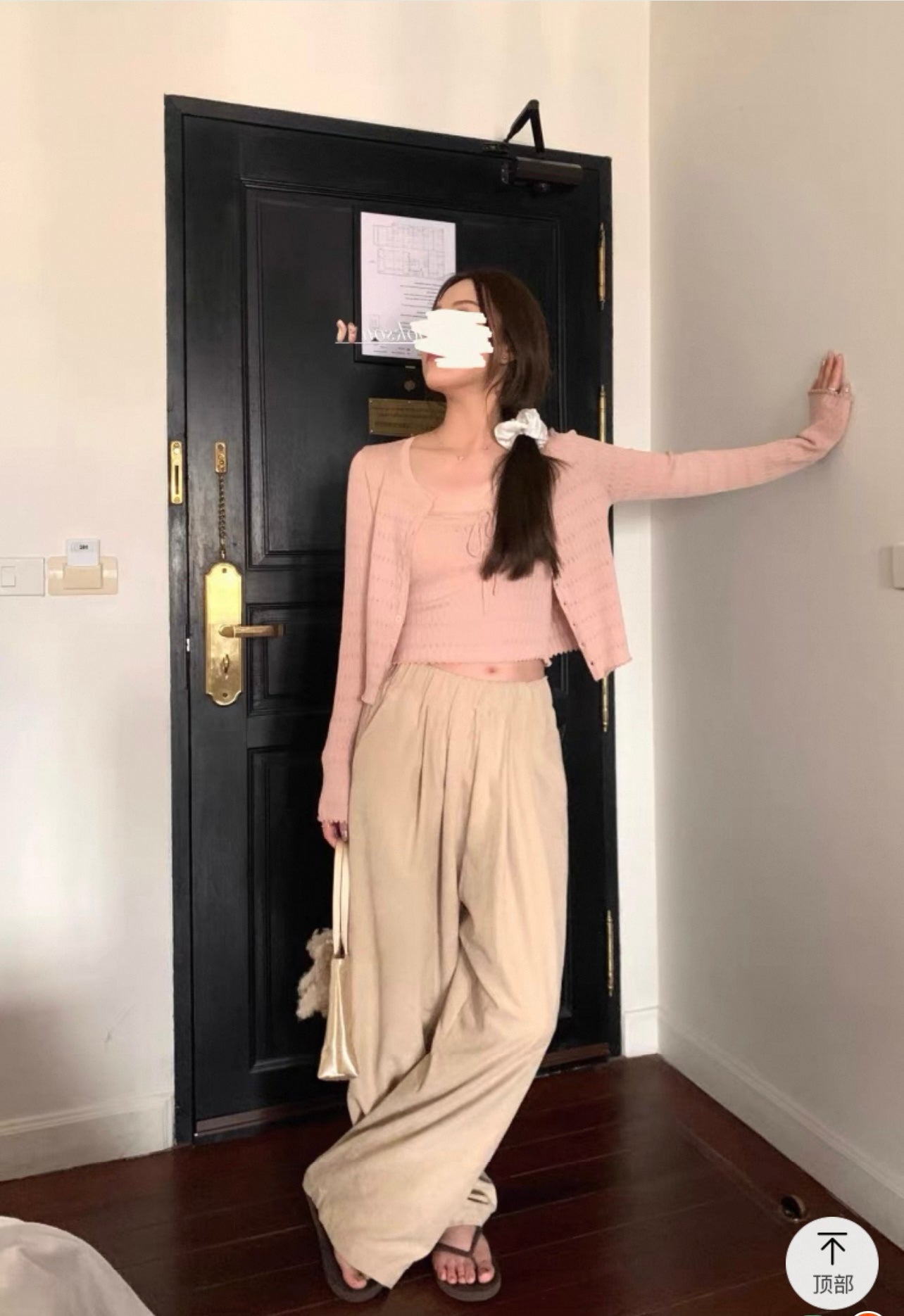 Qiao Dingdong Summer Cool Pants with a Natural Drape! Loose Casual Elastic Waist Slimming Wide Leg Pants Women's Summer Pants