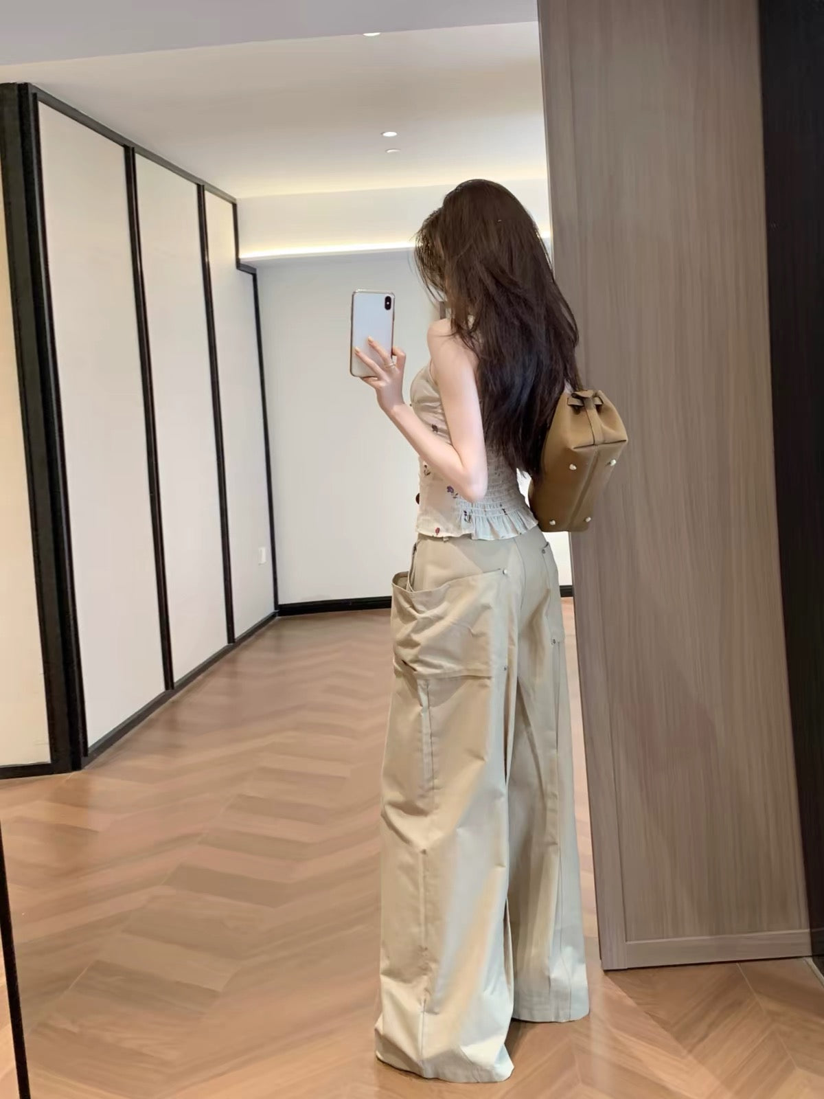 Leathercat Women's Casual Pants – Summer 2026: Vintage, Versatile, High-Waisted, Slimming Cargo Wide-Leg Trousers with a Distinctive Design.