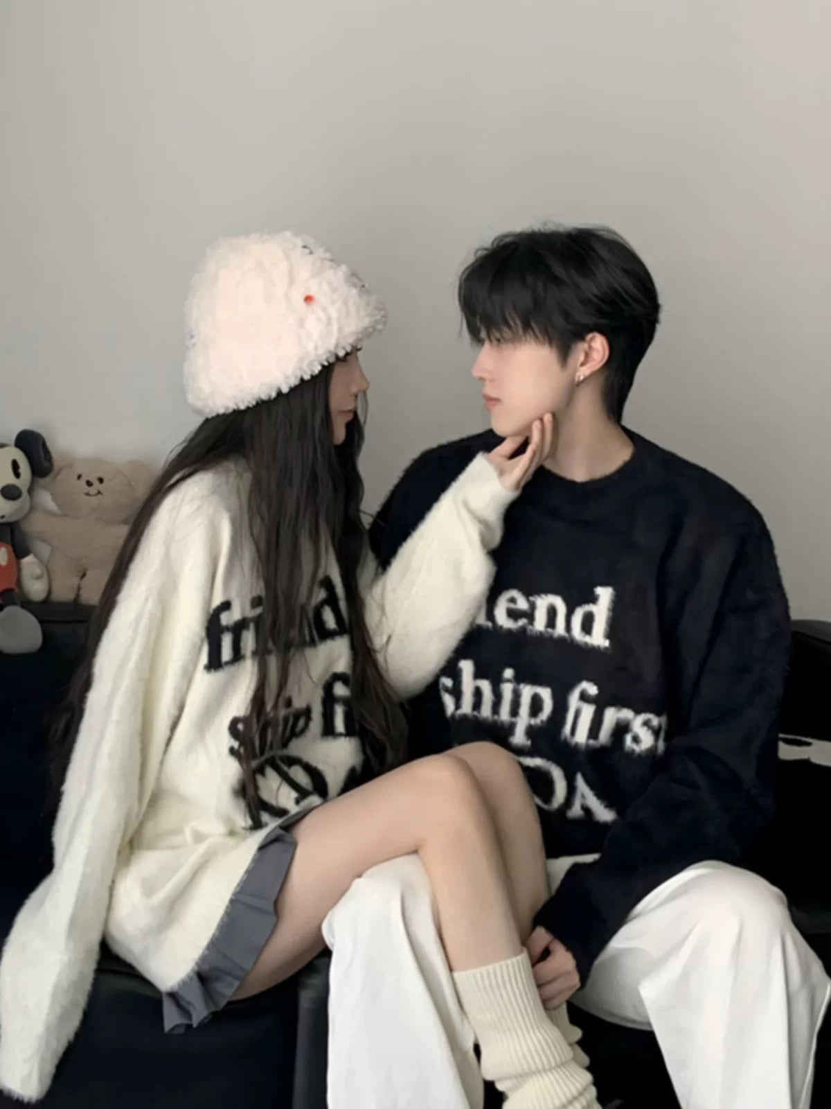Couple wear autumn and winter 2024 new ins super hot sweater for men and women Korean version loose French sweater jacket trendy brand