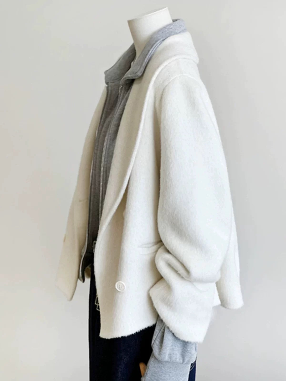 Plus size women's clothing Korean buyer store high-end petite long-sleeved woolen coat 2025 autumn and winter fashion coat