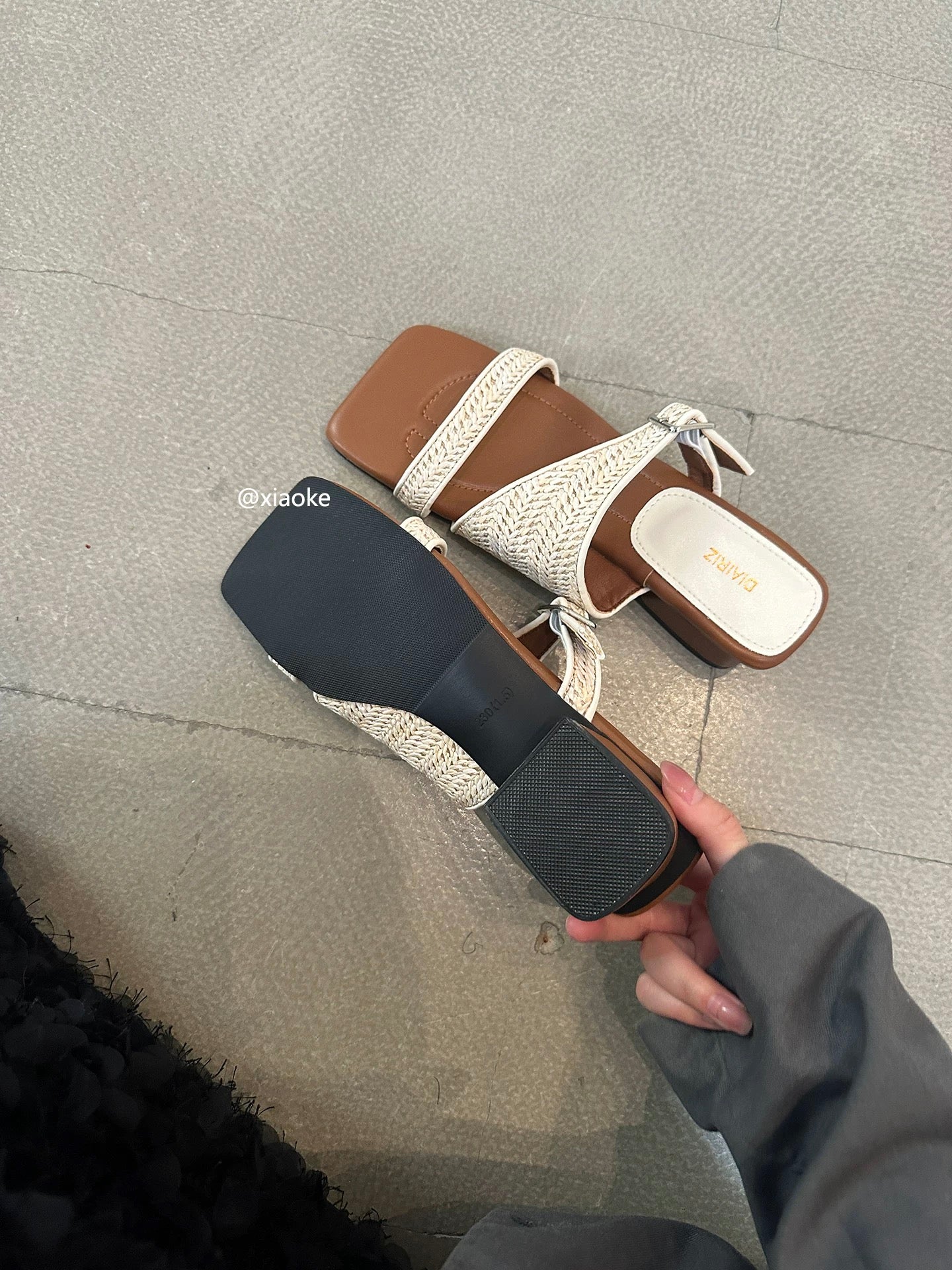 2025 Summer New Retro Woven Strappy Sandals for Women, Open Toe, Square Toe, Slip-on Sandals