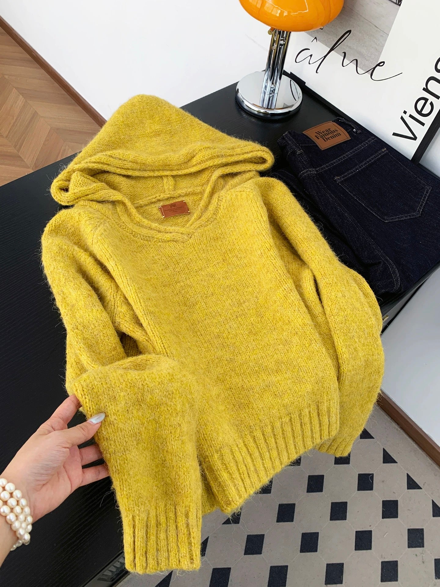 Korean style simple and gentle style hooded sweater women's autumn and winter lazy and relaxed feeling casual all-match pullover top