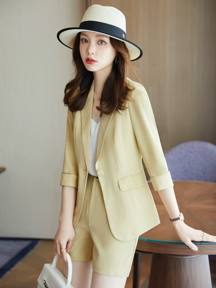 2024 spring women's suits, shorts suits, summer casual age-reducing outfits, goddess style, foreign style, fashion and high-end sense
