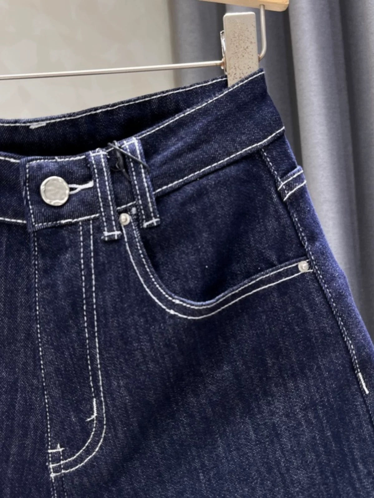 Washed blue denim shorts for women 2024 summer new loose slimming fashionable all-match high waist wide leg shorts