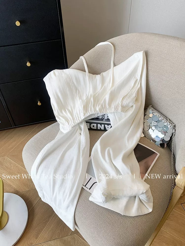 Nanyou’s high-end goods are on clearance and leaked! Linen drawstring elastic waist casual pants for women summer straight thin wide leg pants