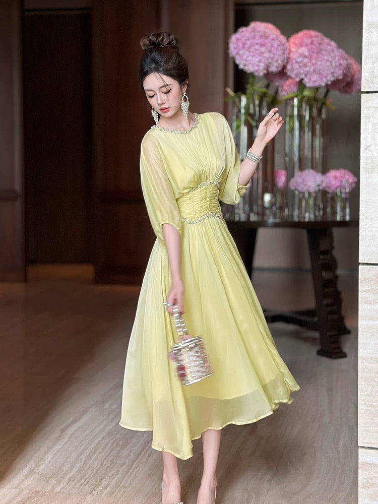 French temperament lady high-end light luxury high-end goddess beach dress holiday long dress dignified atmosphere dress