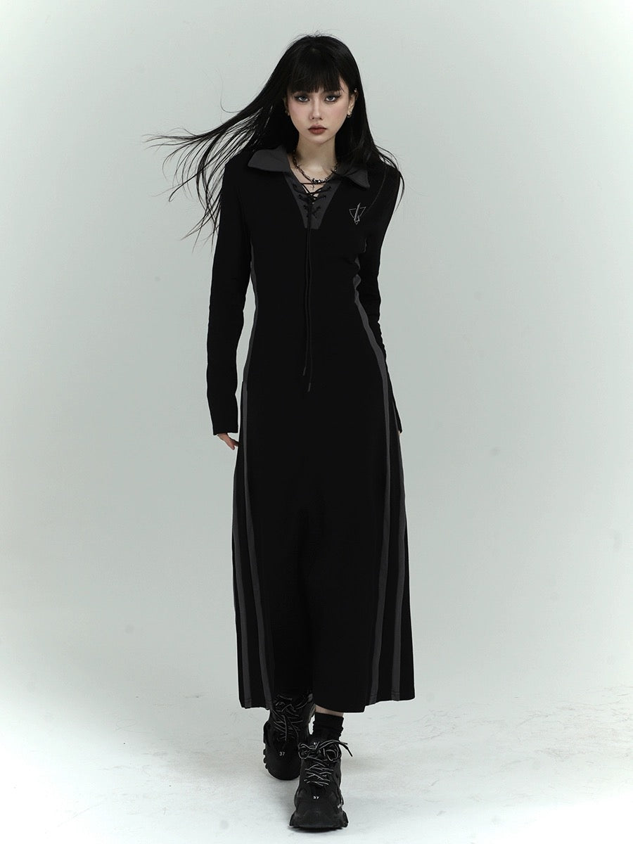 long sleeve polo dress girl Ghost Girl Early Spring Long Sleeve Polo Dress Women's Spring and Autu –  Lee Nhi Boutique