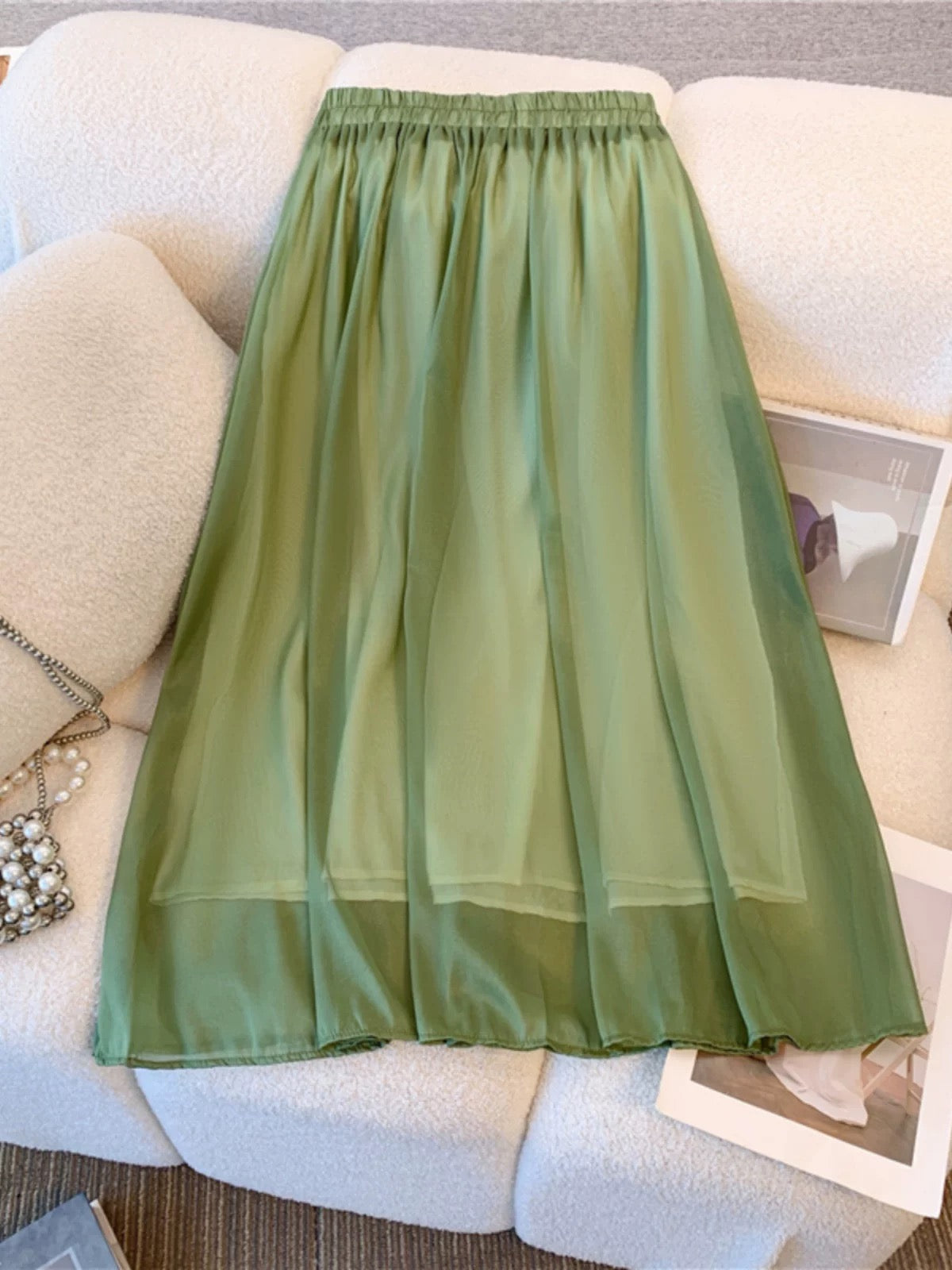 Zen New Chinese Style Floral Shirt Skirt Suit Women's Summer Plus Size Fat mm Fashionable Slim Hanfu Two-piece Set