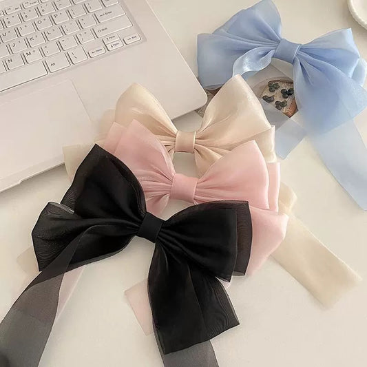 Red bow tie hairpin female Headband hair accessories clip