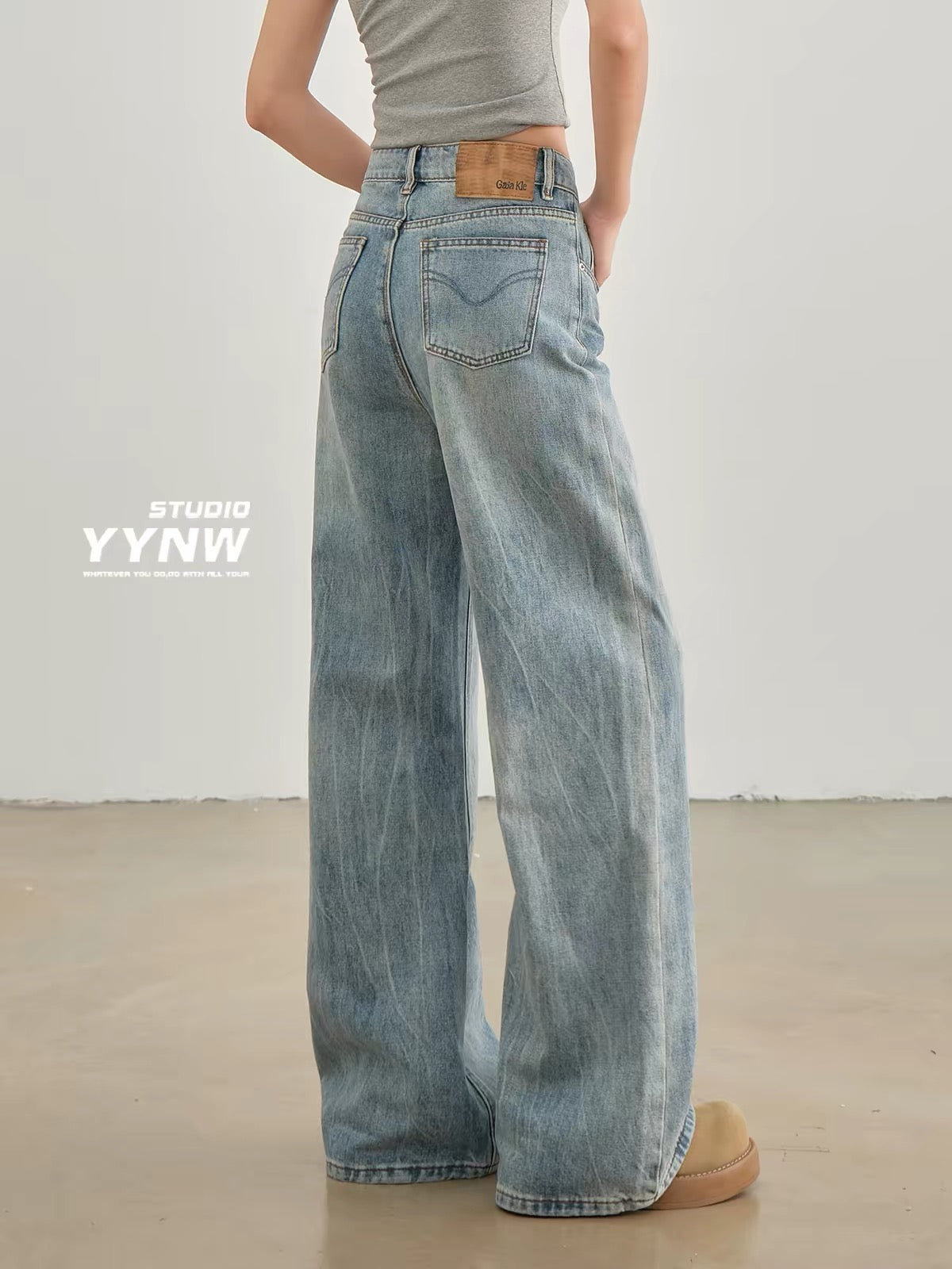Women's Premium Lyocell Tencel Wide-Leg Jeans (Summer 2026 New Arrival) – Loose, Slimming, Drapey Floor-Length Style