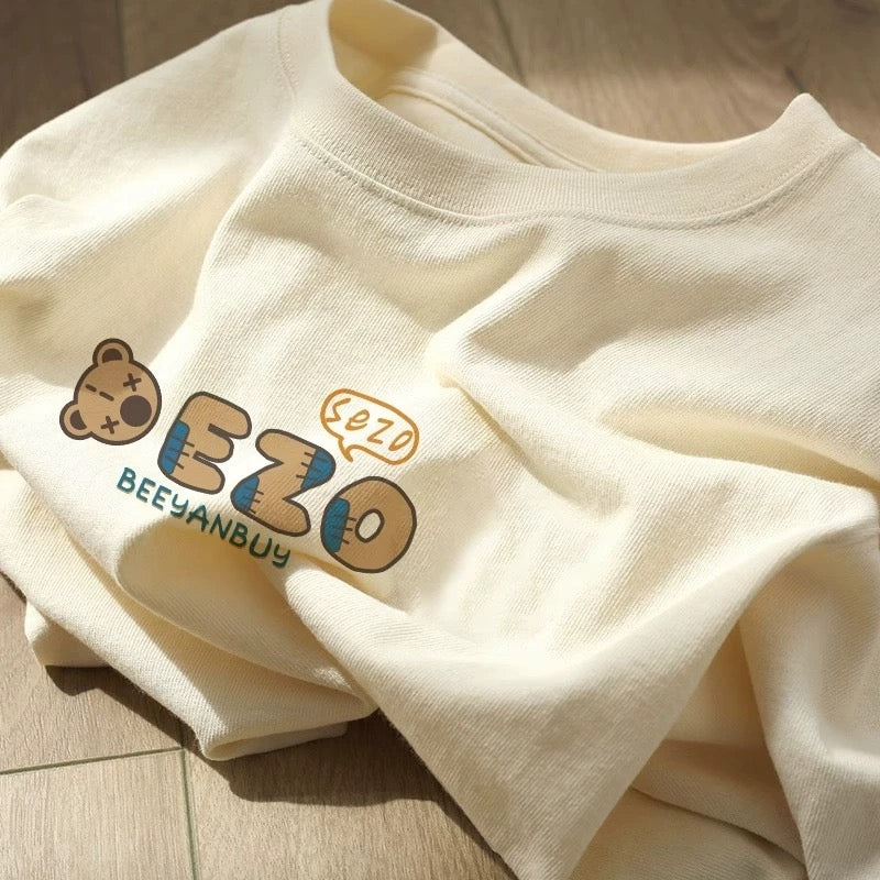 Foreign trade cut label tail order ~ counter withdrawal American trend summer short-sleeved T-shirt men and women pure cotton loose versatile