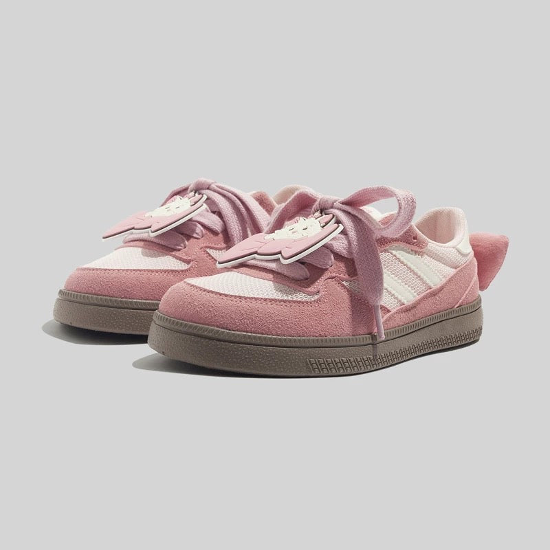 BEIER Dexun shoes women's 2024 new summer niche explosive original bow shoes versatile casual sneakers