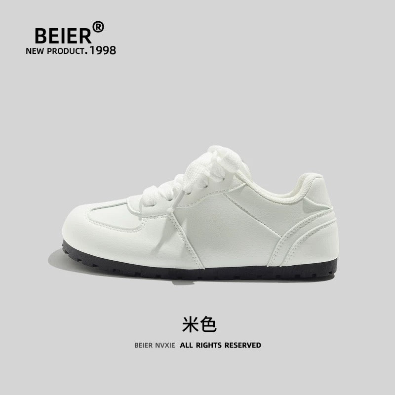 BEIER retro moral training shoes summer niche versatile sneakers 2024 new lemon yellow student breathable casual shoes