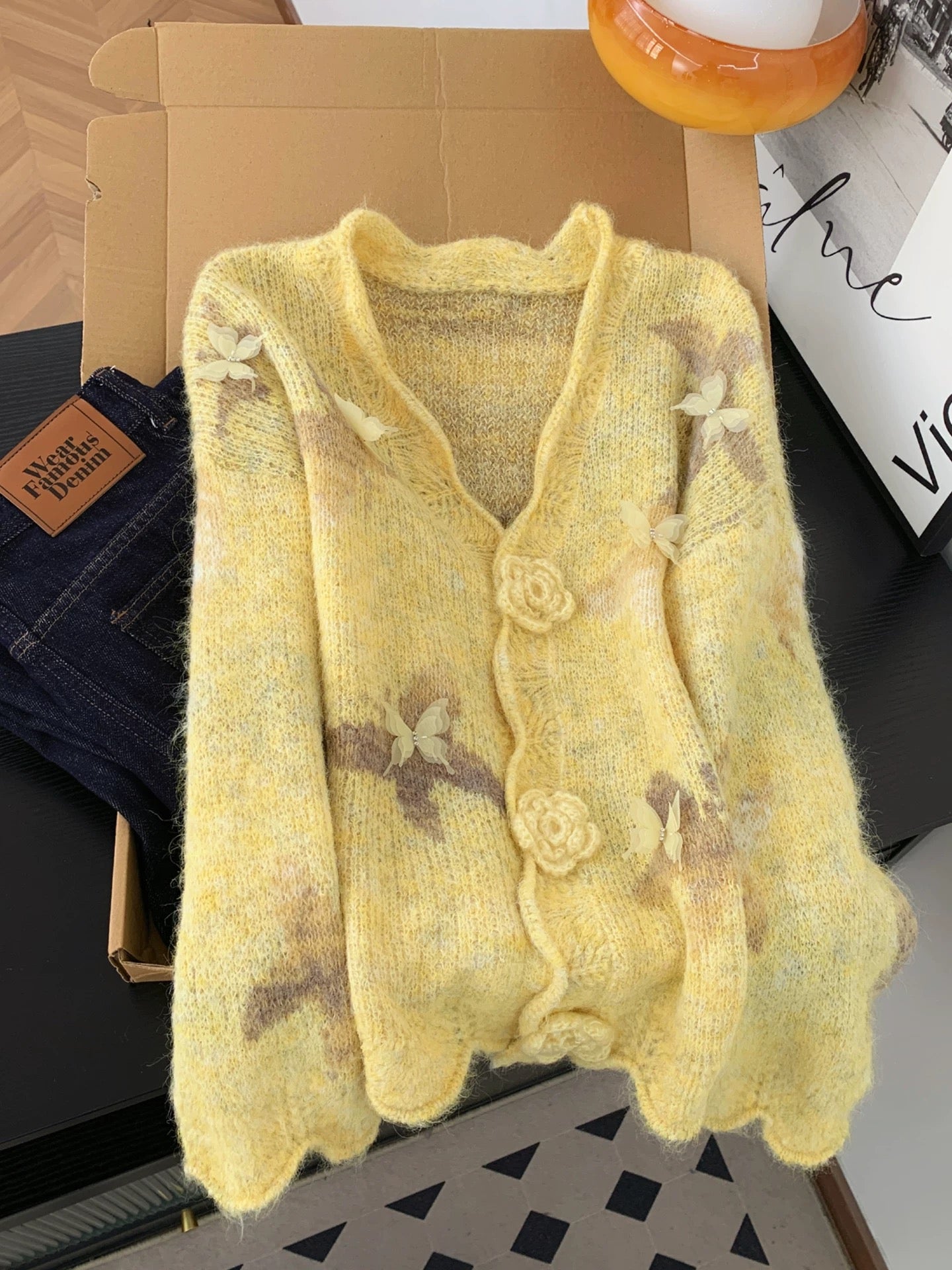 Jade Closet direct store recommendation ~ Medela sweet style design knitted cardigan sweater jacket autumn and winter