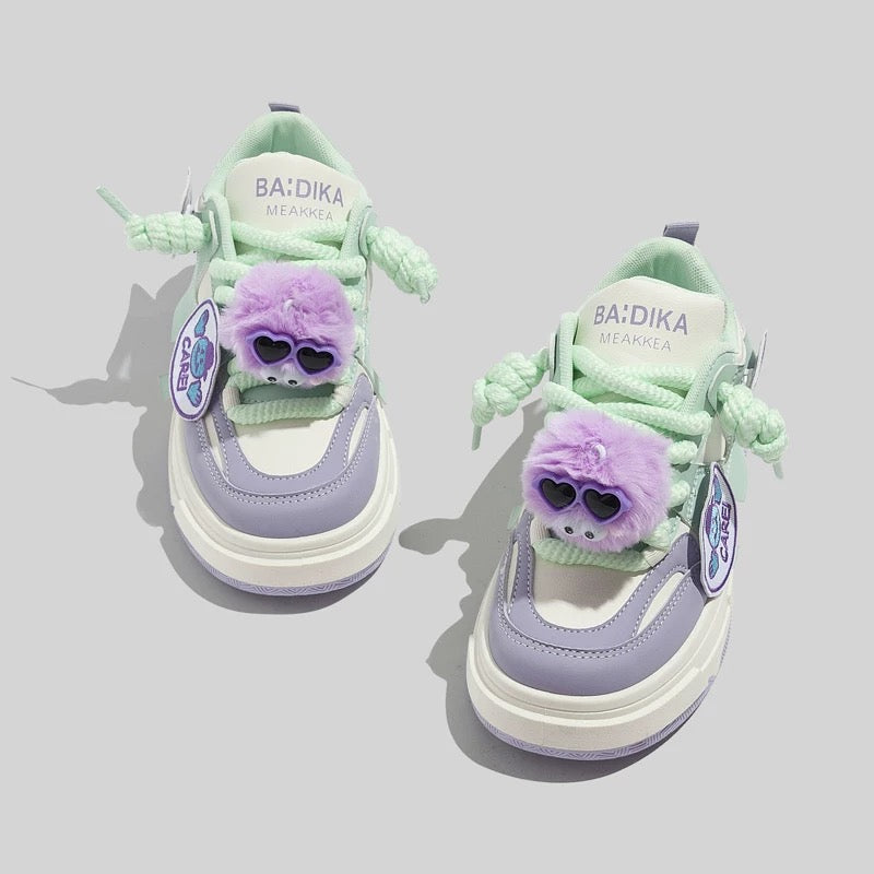BEIER original customized sneakers for women 2024 spring new niche design thick-soled student versatile casual white shoes