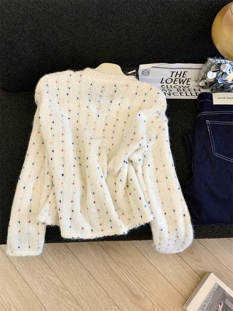 Jade Closet direct store recommendation ~ Medela sweet style thickened fashionable v-neck knitted cardigan sweater for women