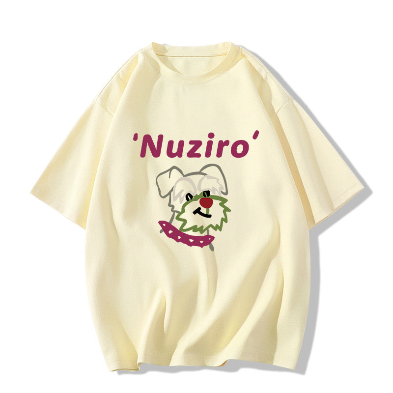 Fun printed white cotton short-sleeved T-shirt for women summer 2024 new round neck loose versatile half-sleeved top ins