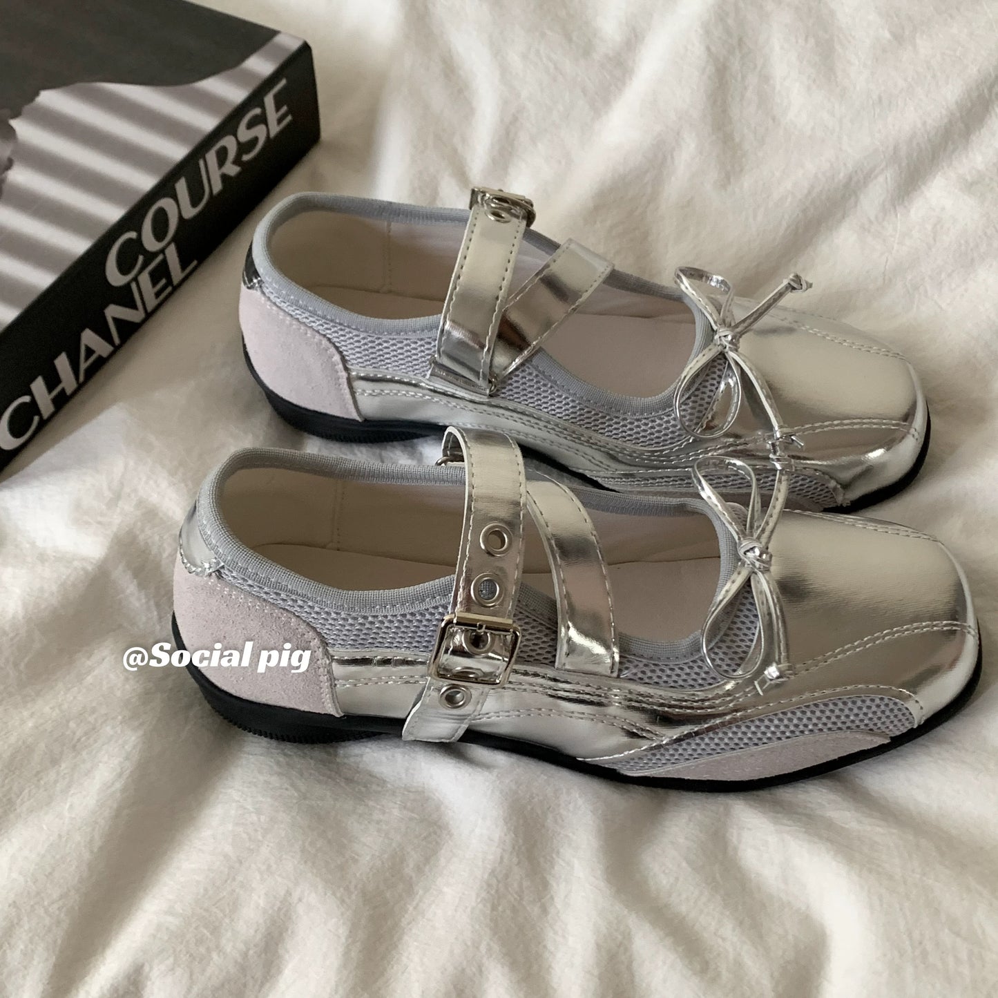 Genfecor Sporty Mary Jane Shoes, Casual and Versatile Millennial Style Platform Ballet Flats