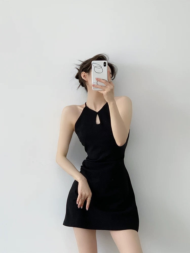 YAHI sexy slim simple sleeveless temperament slim Kendou short dress h Lee Nhi Boutique YAHI sexy slim simple sleeveless temperament slim Kendou short dress h Lee Nhi Boutique
