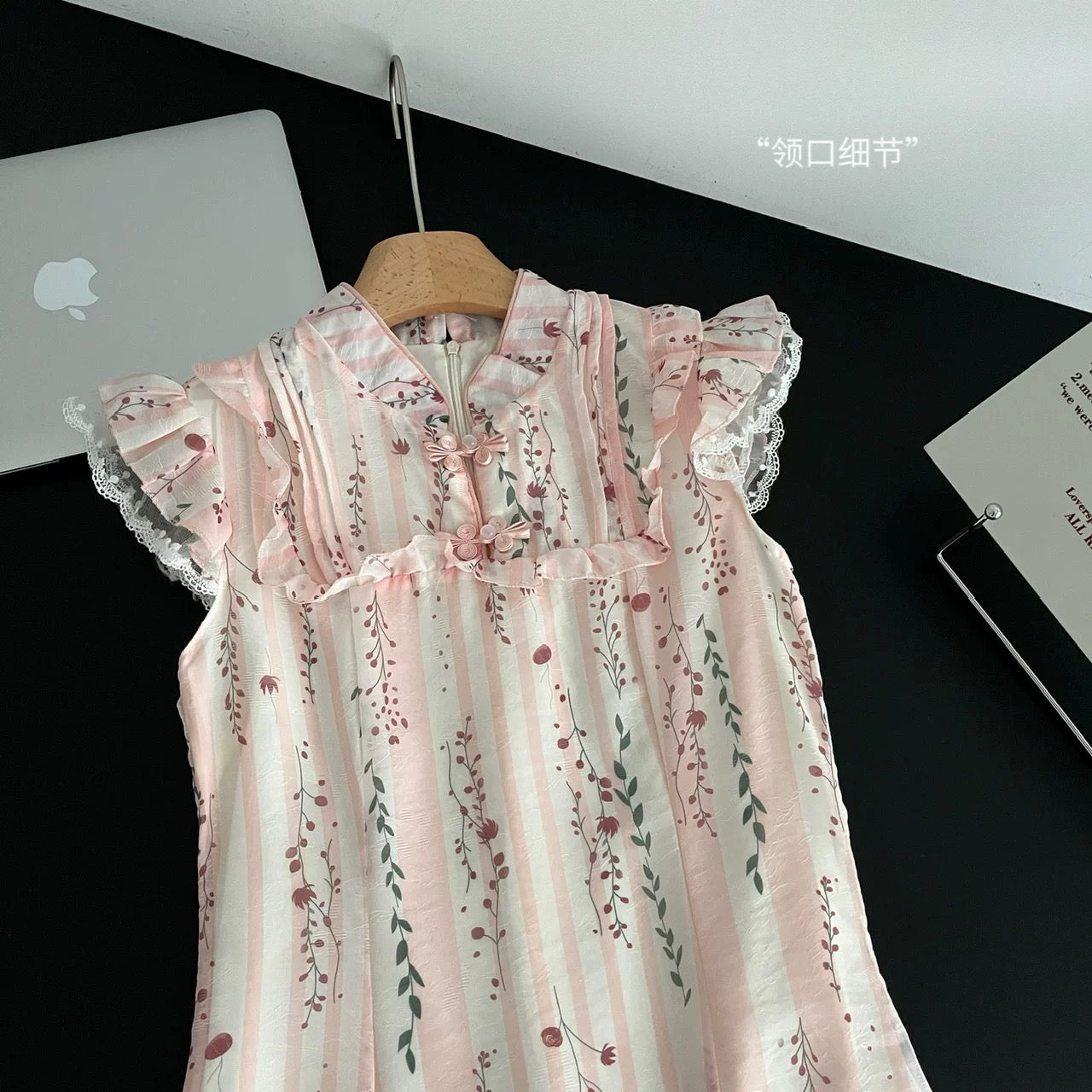 Youni's homemade Chinese style girl summer new Chinese style slim dress