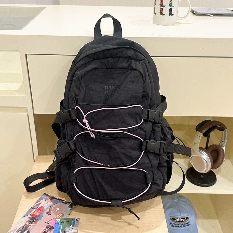 Korean ins high-looking large-capacity backpack for female college students outdoor travel backpack schoolbag for female high school students