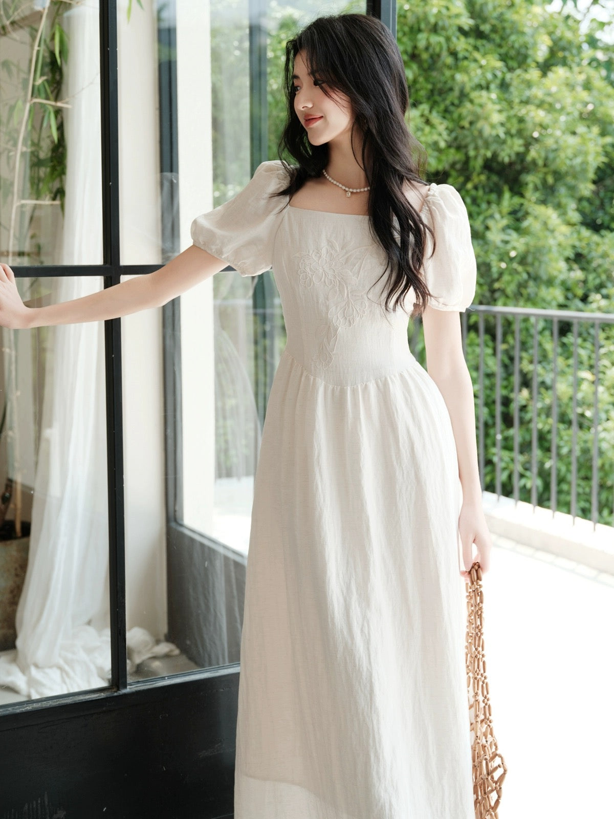 First Love Little White Dress French Embroidery Fairy White Dress Summer 2024 New Gentle Style Long Skirt