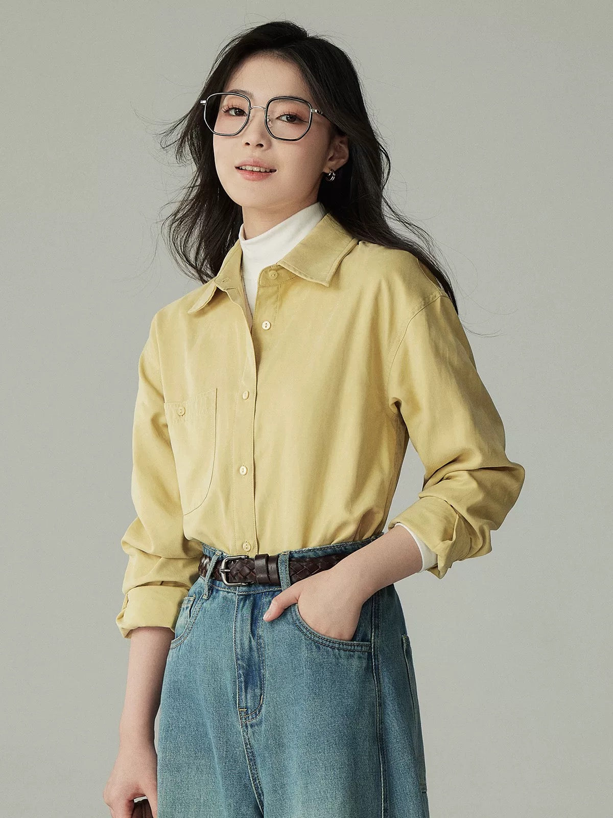 Yakejia Dopamine Outfit 2.0 Soft Velvet Shirt Women's Autumn and Winter Commuter Underwear Folding Brushed Shirt Women