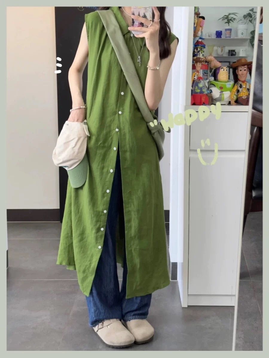 Korean atmosphere wear fake two-piece shirtdress early spring new style waist design niche short skirt