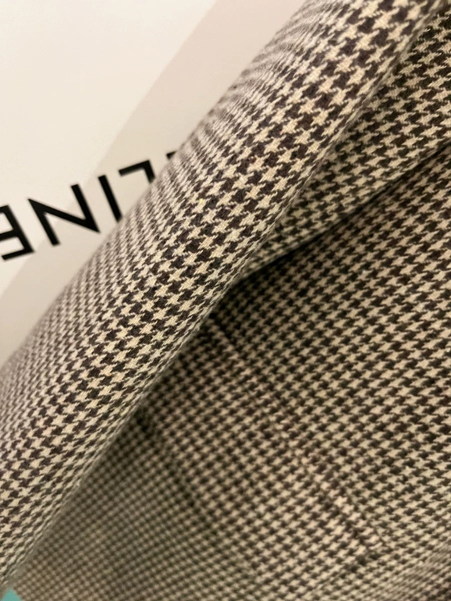 Houndstooth woolen suit jacket for women 2024 new style winter high-end college style fashionable all-match tops suits