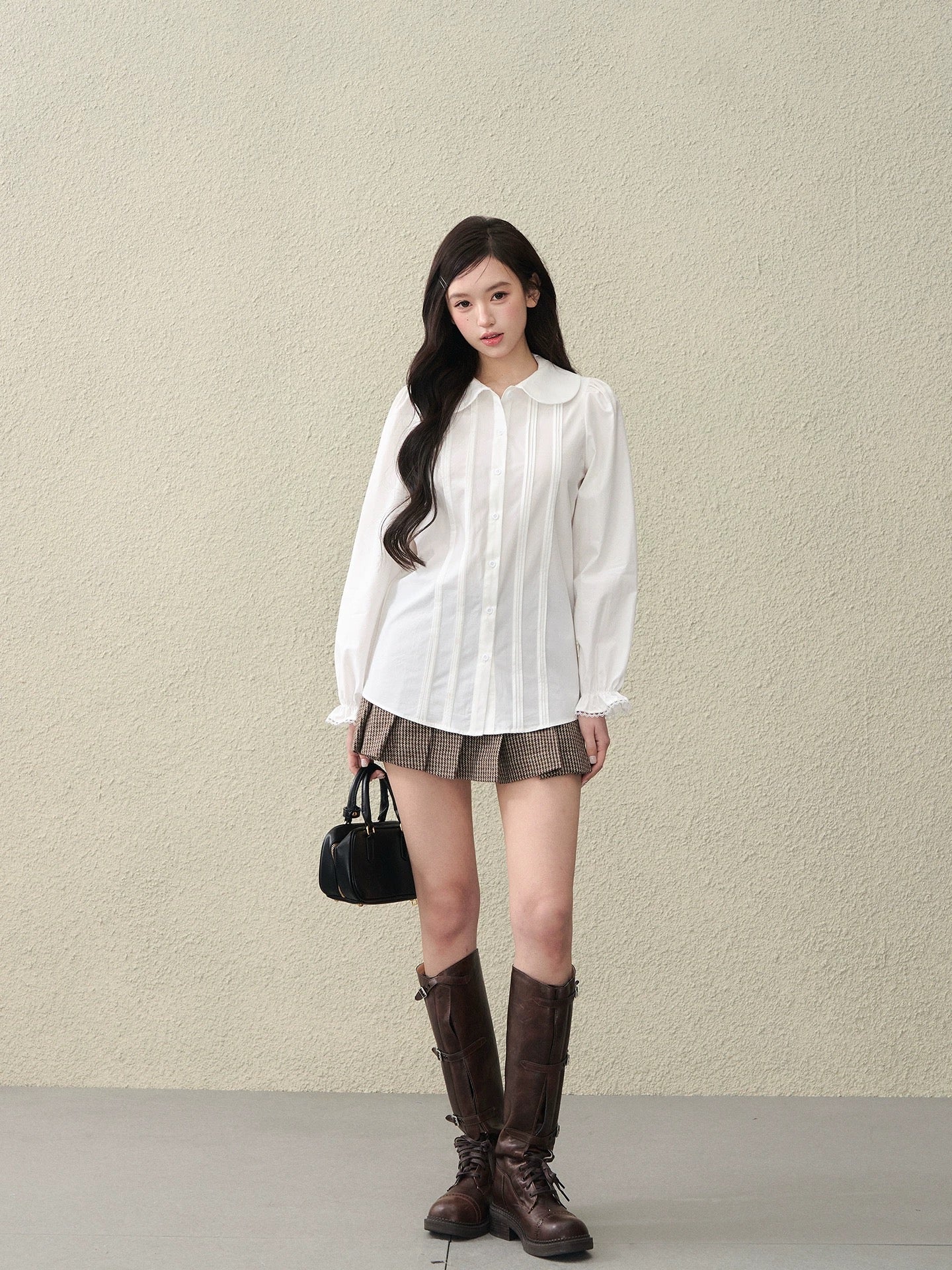 OIOI ESSE|Retro French Court Style Long-Sleeved Shirt