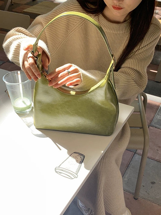 Bags for women 2024 new high-end texture ins niche design black one-shoulder portable armpit bag