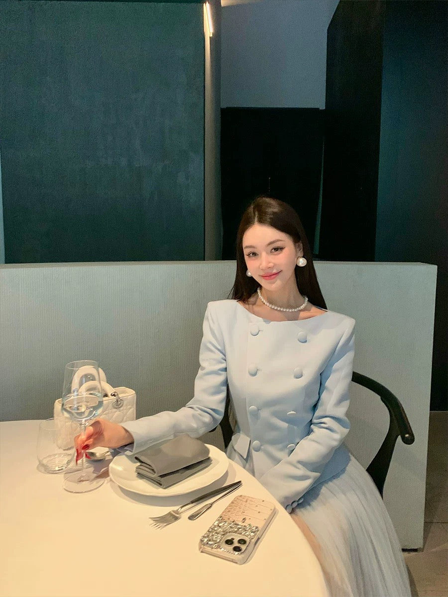 Feng Xinying's fashionable Scarlett 2025 super hot spring suit, spring wear top, jacket, women's gauze skirt