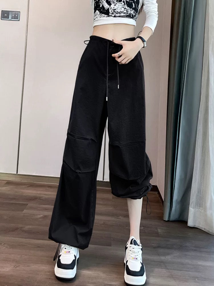 Dopamine American purple overalls for women, design sense of dancing wide-leg pants, trendy and cool street leggings sweatpants, spring and autumn