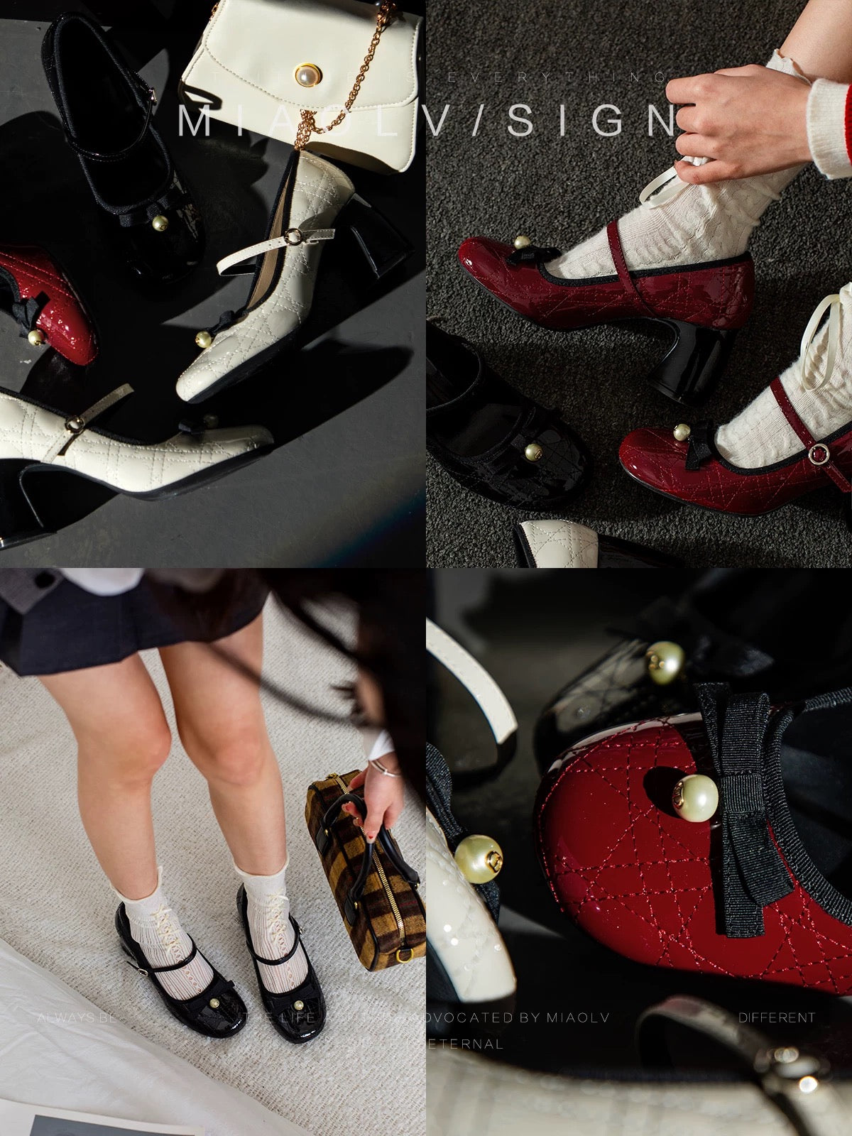 "Wonderful Couple" Bei Dao Diary ~ French thick-heeled Mary Jane shoes women's spring retro mid-heeled high-heeled shoes shallow-mouth single shoes