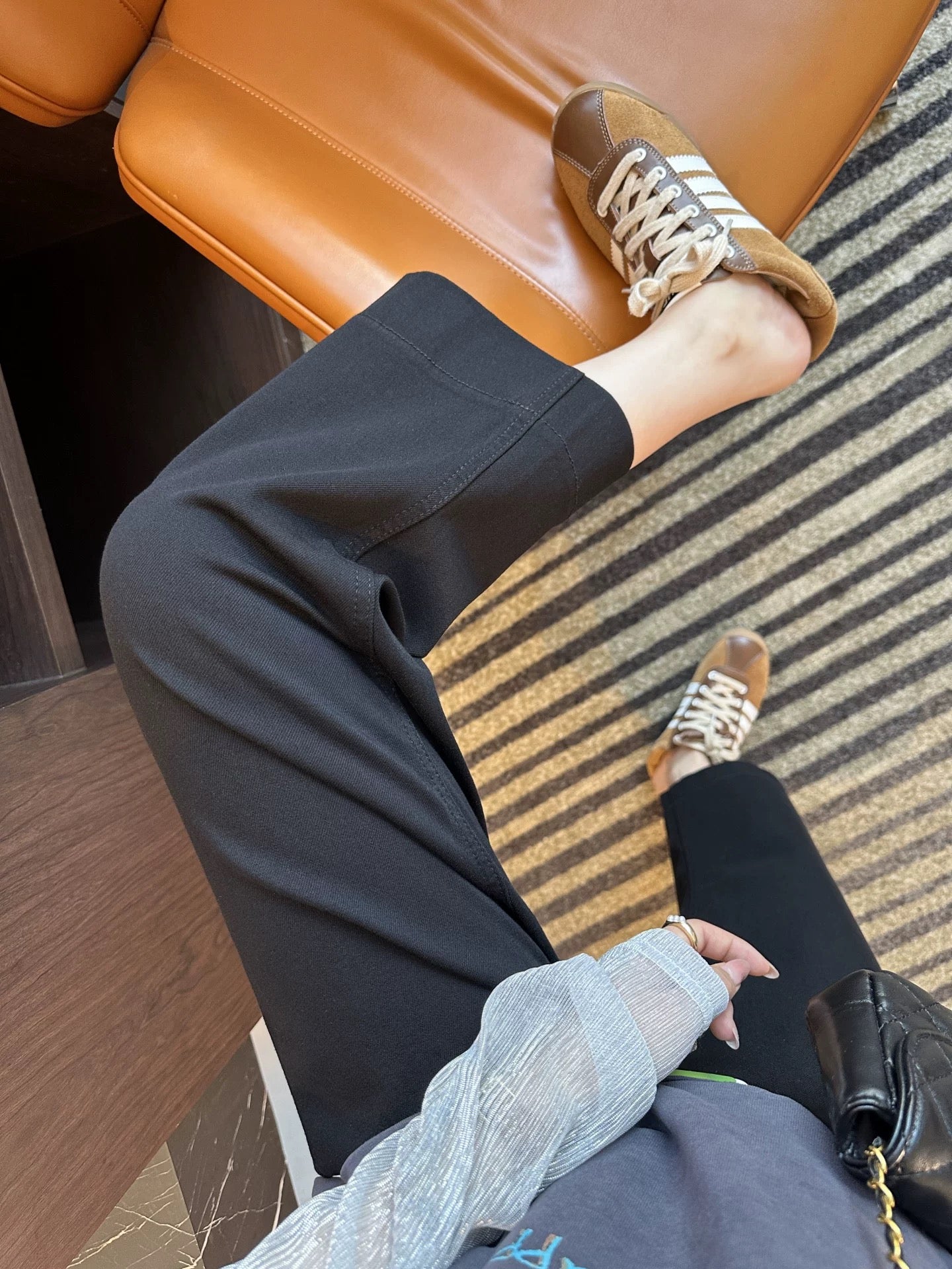 Leg shape cheating pants~! High waist wide leg granny pants women's summer new lyocell stretch nine-point jeans