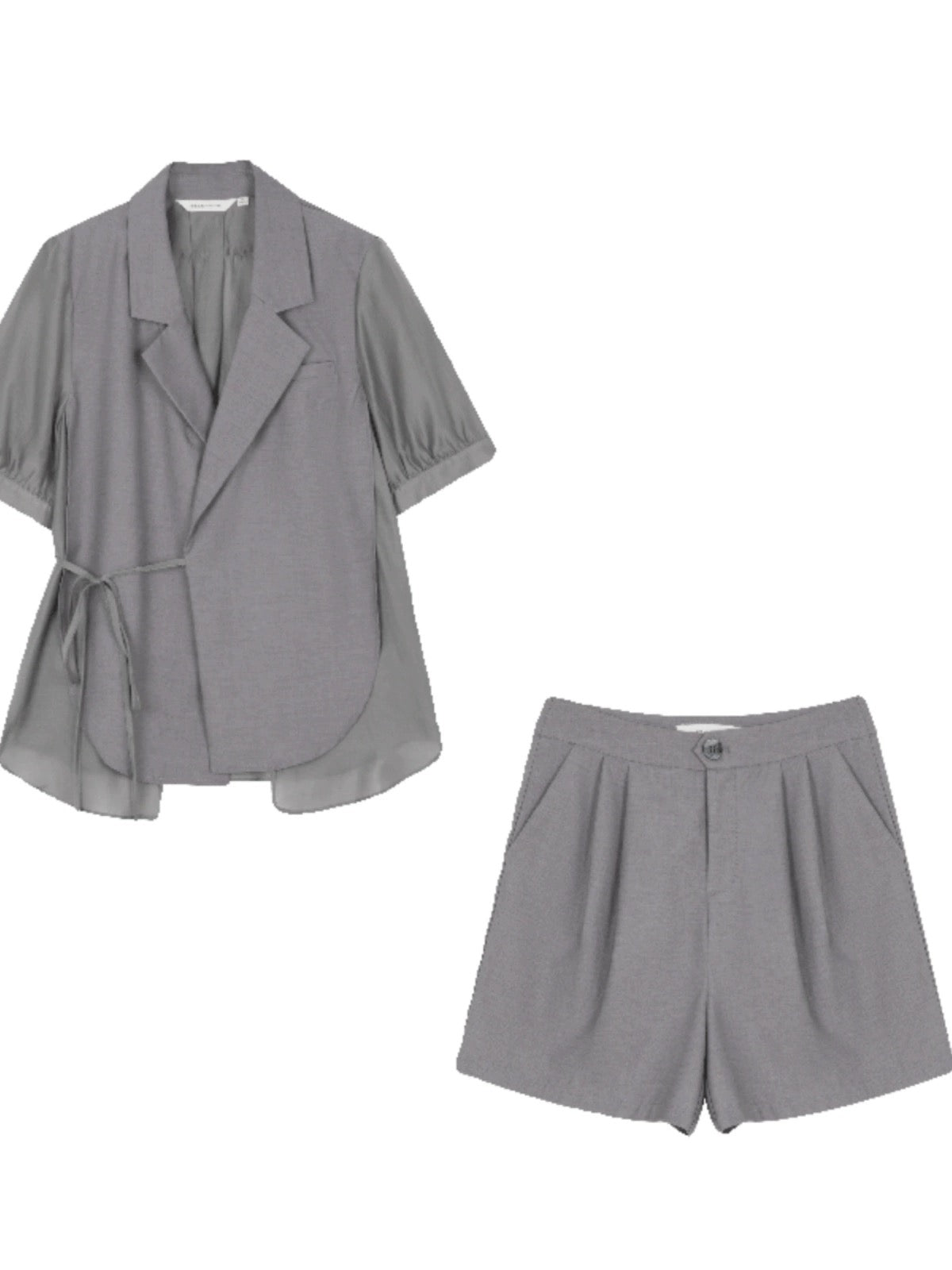 Mohan Yimei high-end spliced suit suit 2024 summer new high-waisted shorts summer loose suit for women