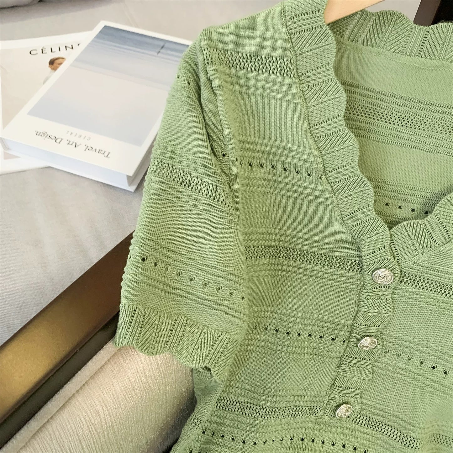 First-line brand cut label women's clothing big-name foreign trade export solitary sample high-end casual and stylish knitted dress