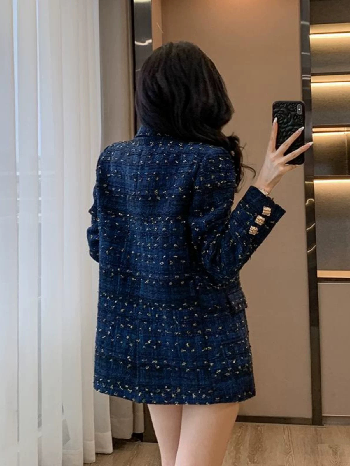 Elegant and sophisticated professional style women's suit jacket, new spring and autumn style, loose fit.