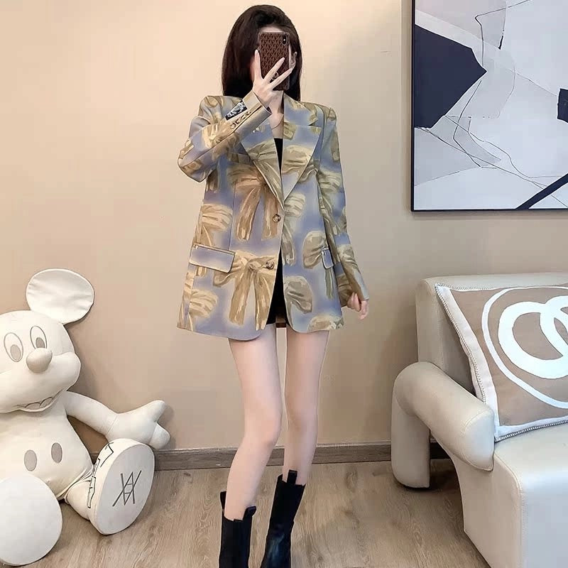 Autumn Korean style high-end niche design professional blazer for women with a relaxed and elegant feel