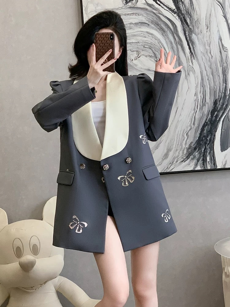 Autumn Korean style fashionable and elegant light luxury niche design women's suit jacket, stylish, youthful and mature style