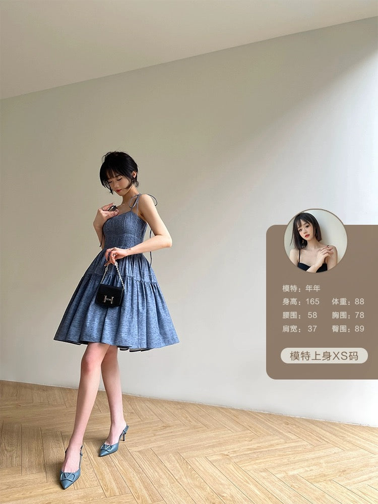 Aconiconi|Sunset and Whale Summer little princess tutu skirt mini dress short skirt suspender dress