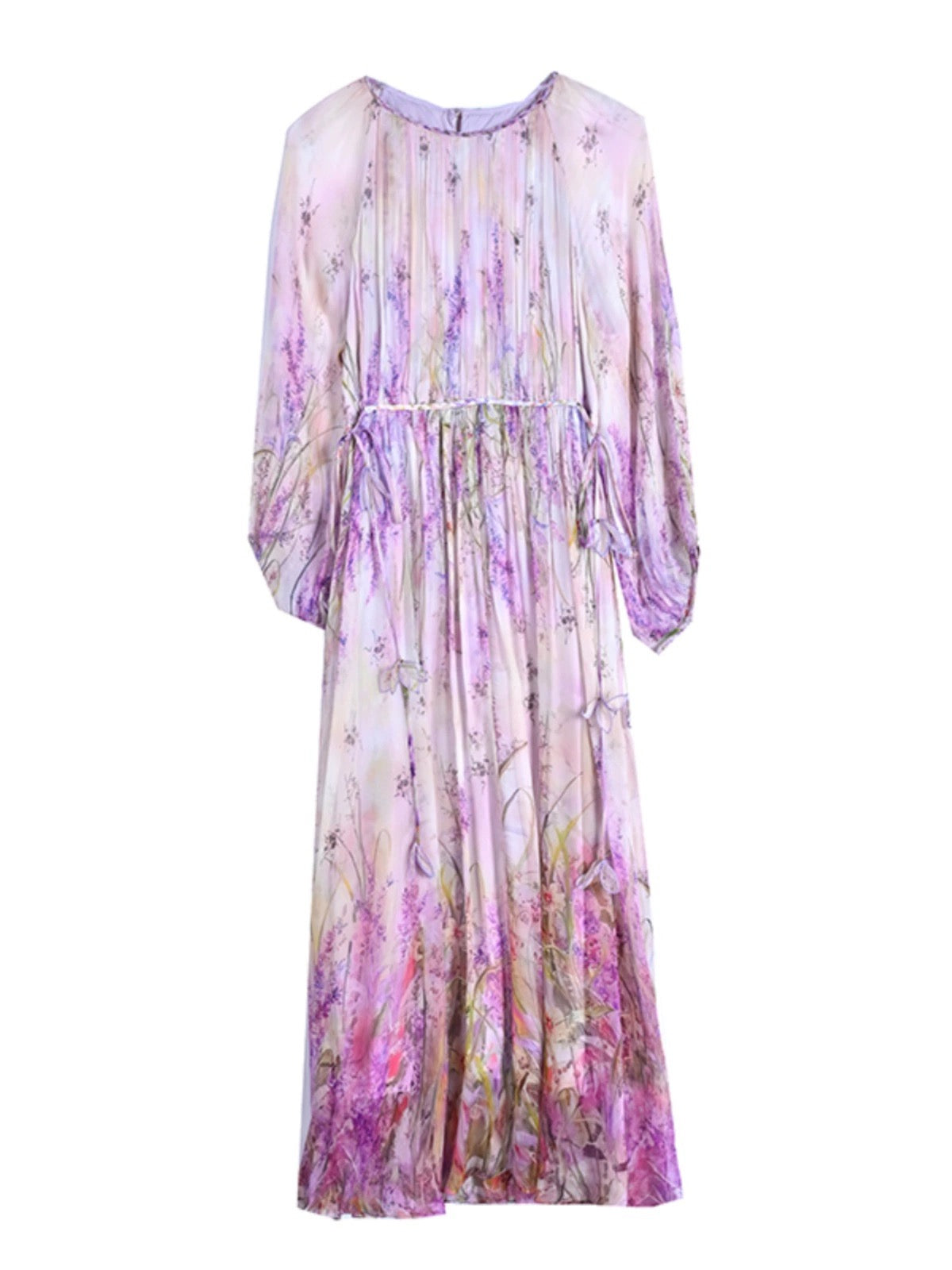 Silk Dress Spring and Autumn 2024 New Tea Break French Big Brand Floral Skirt Super Fairy Gentle Temperament Mulberry Silk Skirt