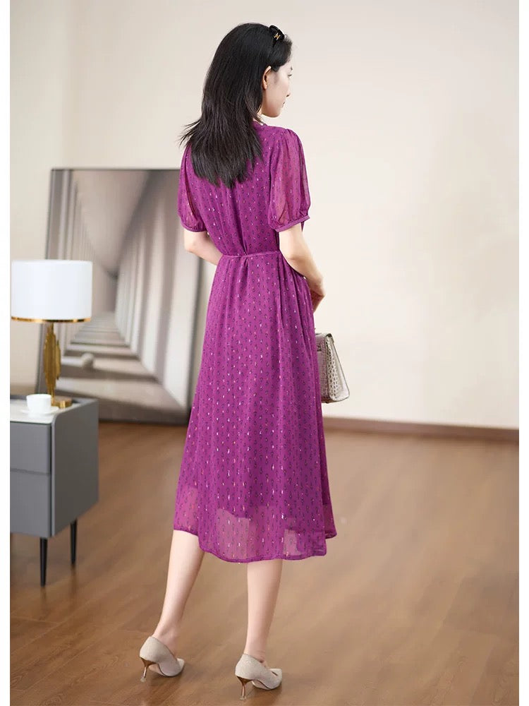 Diofu 2024 new summer style comfortable, versatile, fashionable, simple, elegant, elegant and dignified women's dress