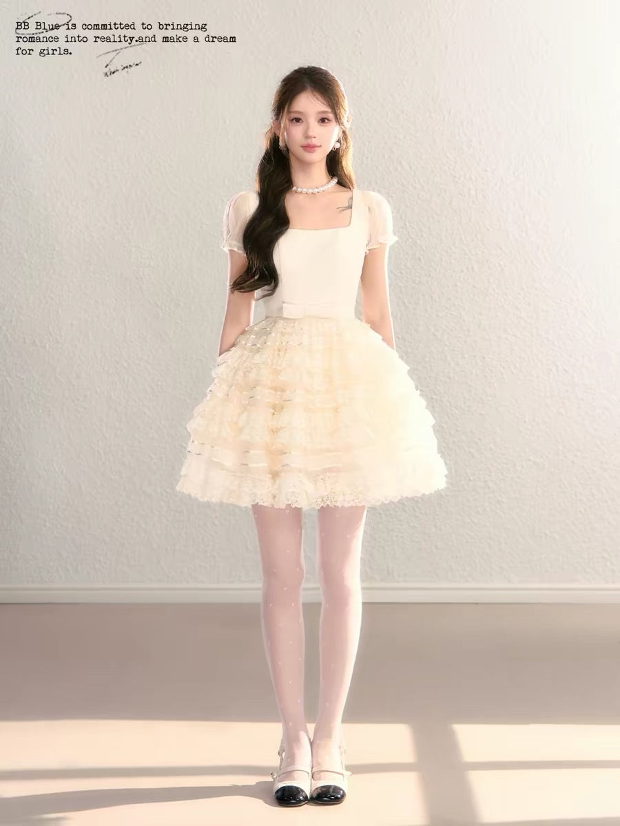 lace white beach dress Malibu Sunset Lace A-Line Mini Dress White main image 1