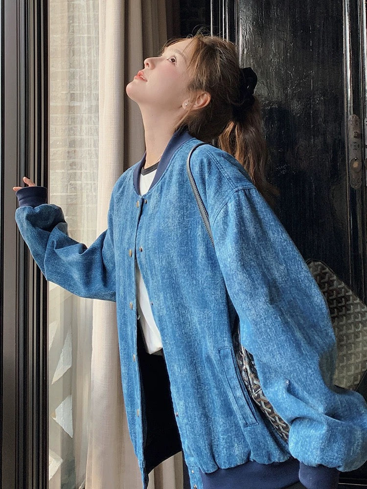 American retro sweet cool flight jacket coat women 2025 spring and autumn new school style contrast color slim coat trend