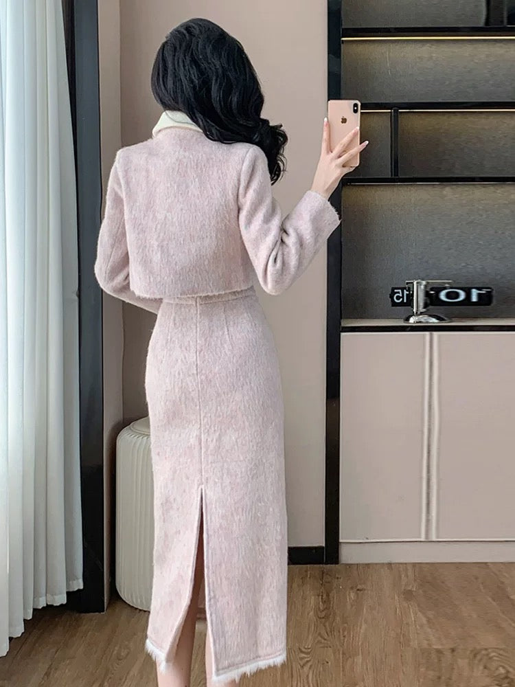 Xiaoxiangfeng suit autumn and winter 2024 new light luxury and high-end French temperament long skirt to wear a complete set