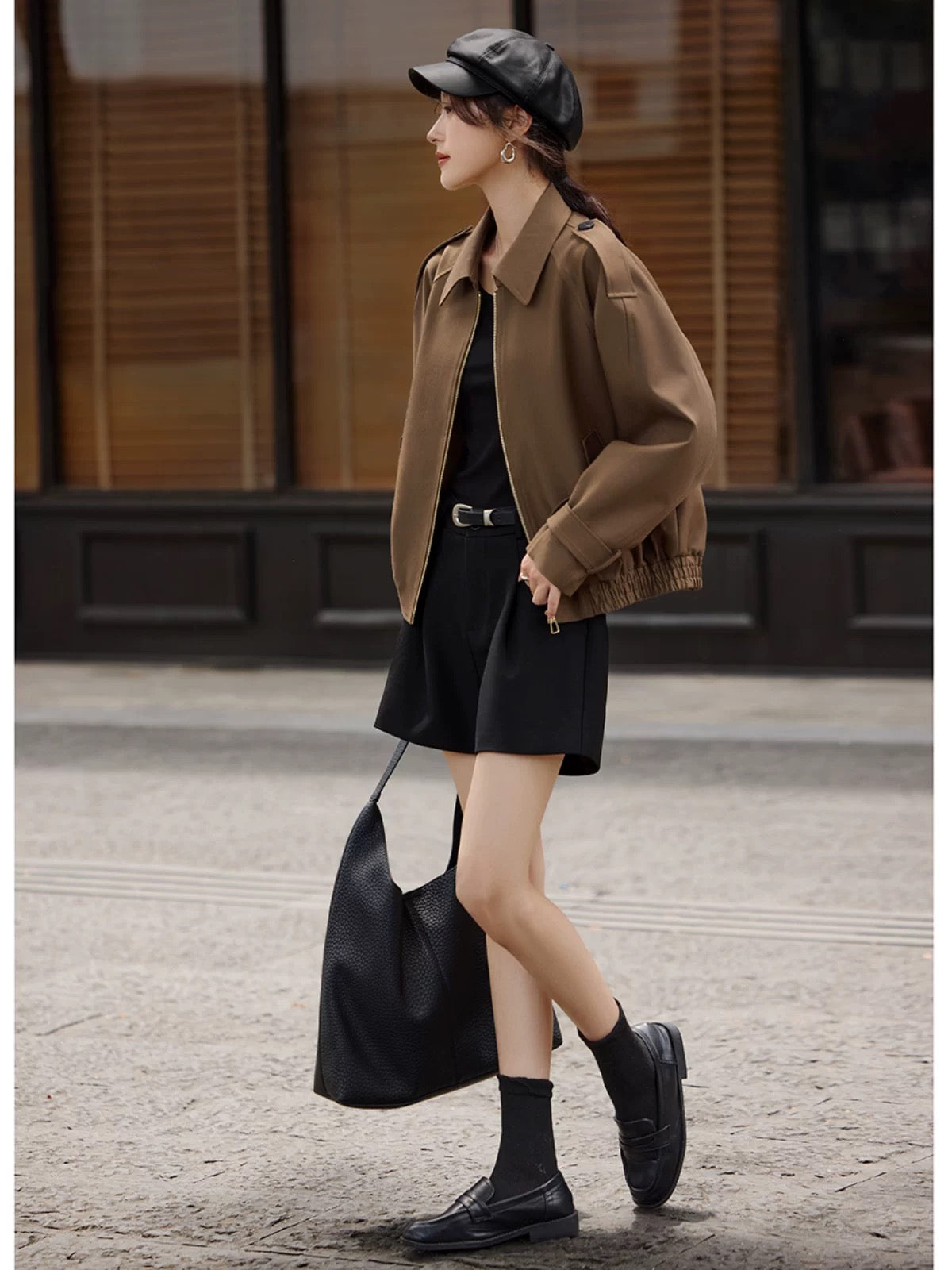Mohan Yimei urban casual versatile fashionable workwear style short jacket 2025 spring new jacket