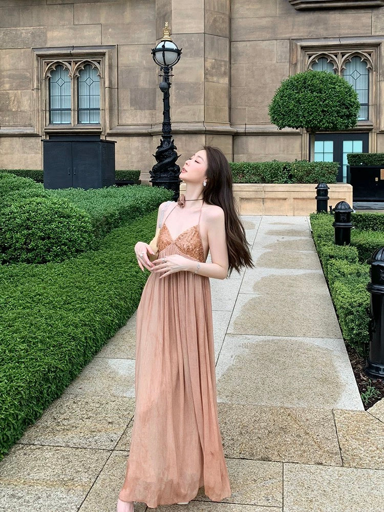 Tongse | Honey Skirt Chiffon Printed Tie-Dye Spliced Sequin Dress Halt Lee Nhi Boutique Tongse | Honey Skirt Chiffon Printed Tie-Dye Spliced Sequin Dress Halt Lee Nhi Boutique