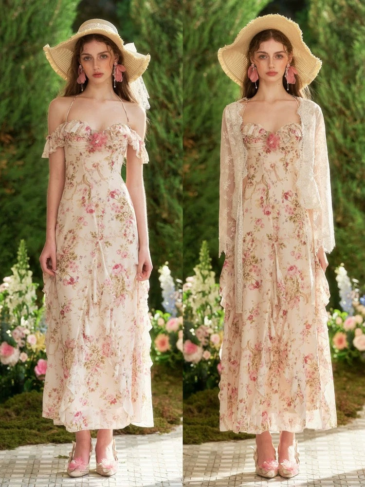 slim fit dress slacks Garden Lace Maxi Dress (Women) (FINAL SALE) main image 1